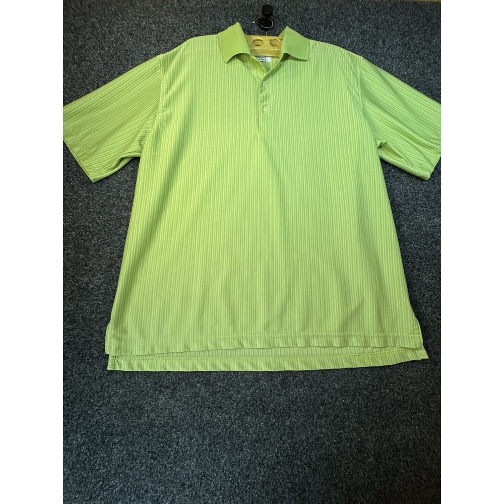 Vintage Vardon & Ray Polo Shirt Short Sleeve Men's Large Green‎ White Golf